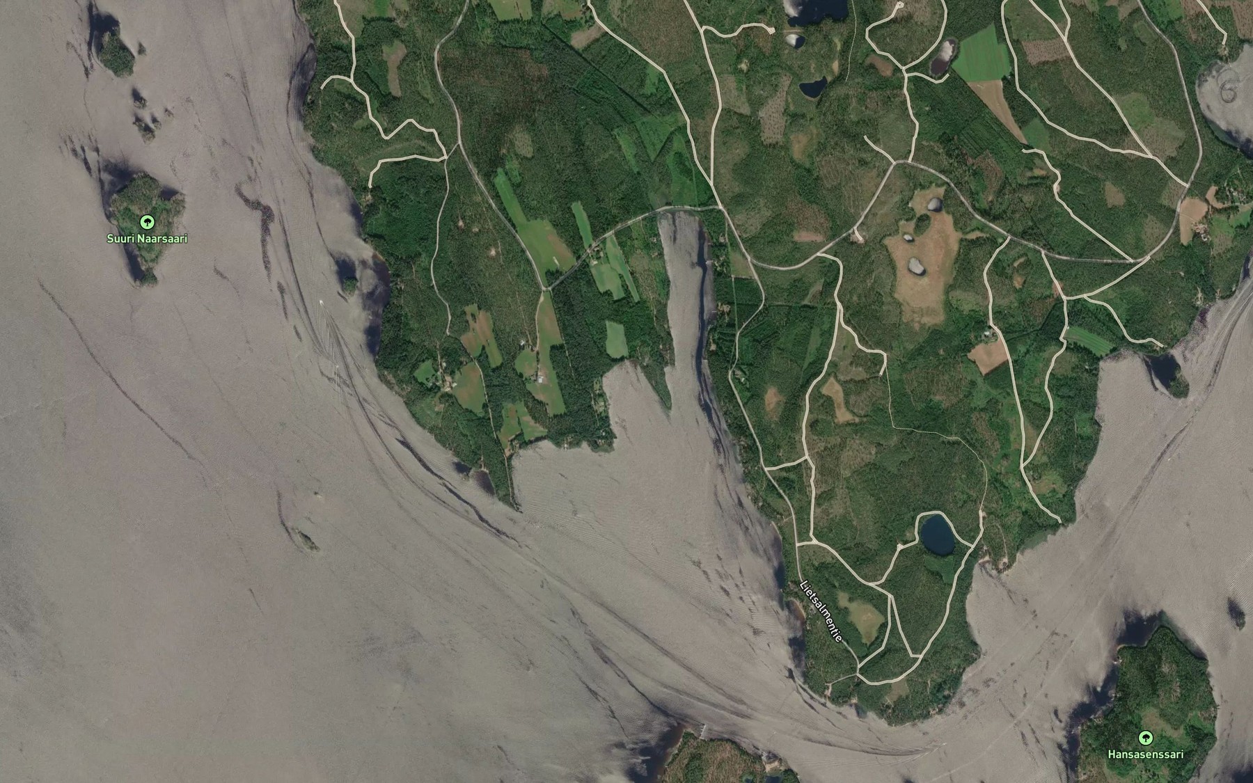 Satellite map of the Saunalahti