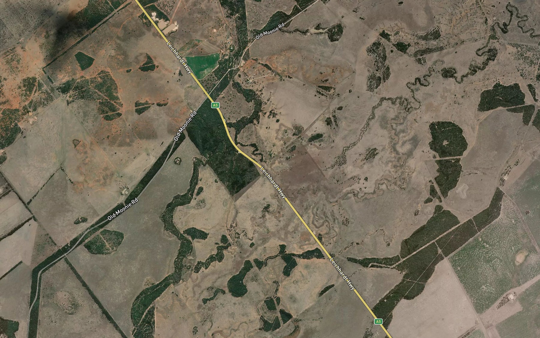 Satellite map of the Middle Creek