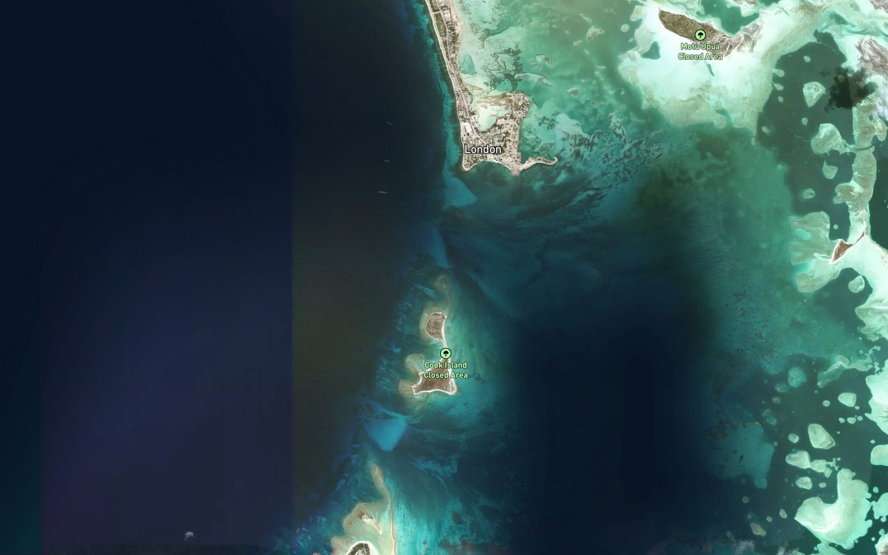 Satellite map of the Semple Reef
