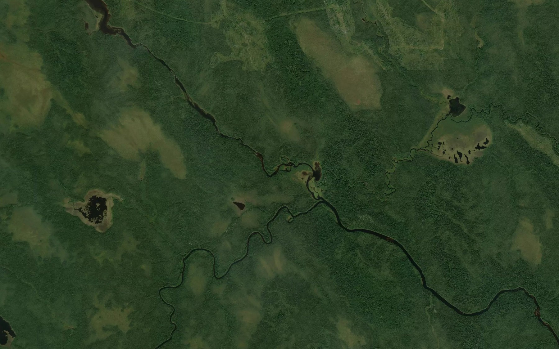 Satellite map of the Mikwam River