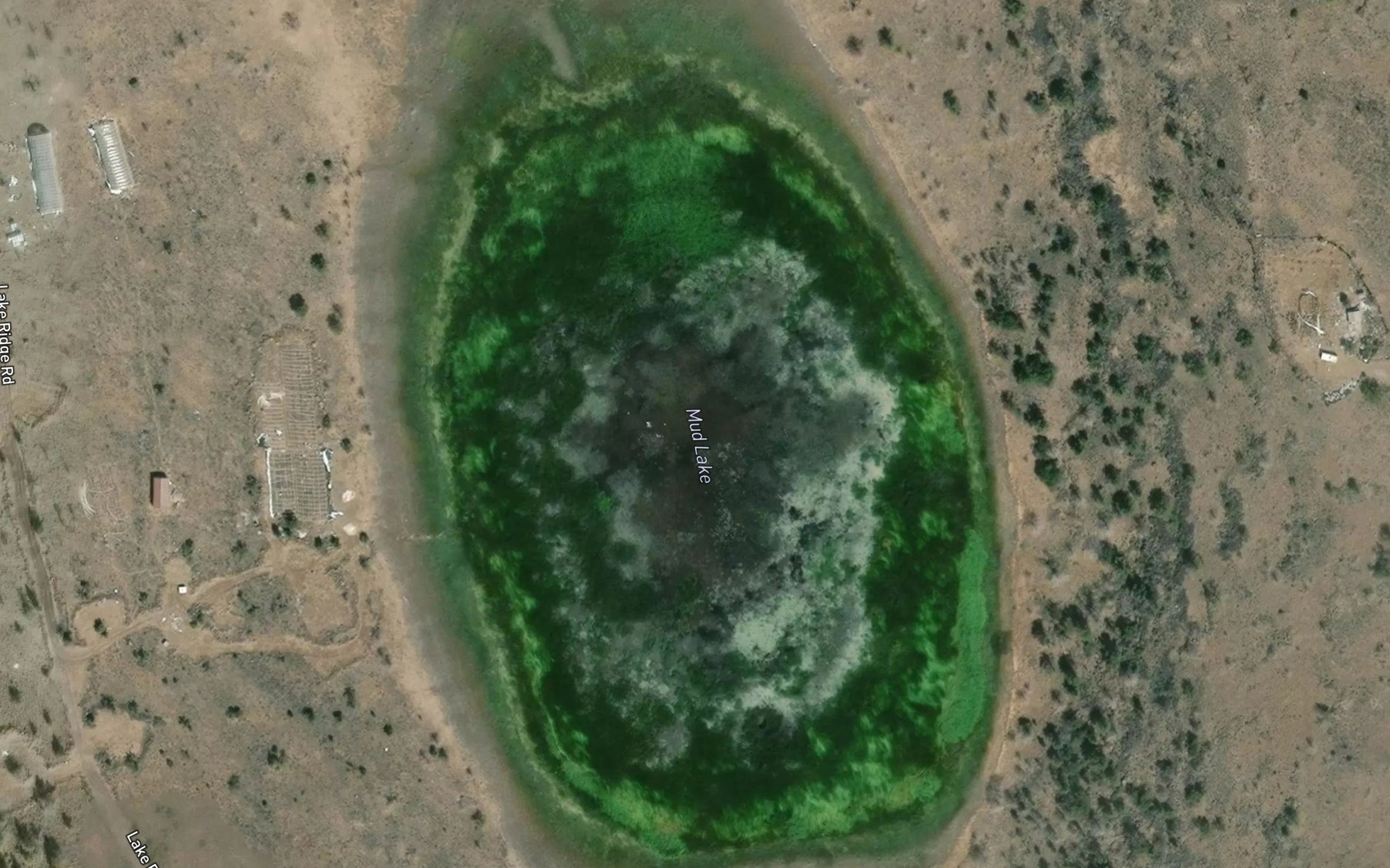 Satellite map of the Mud Lake