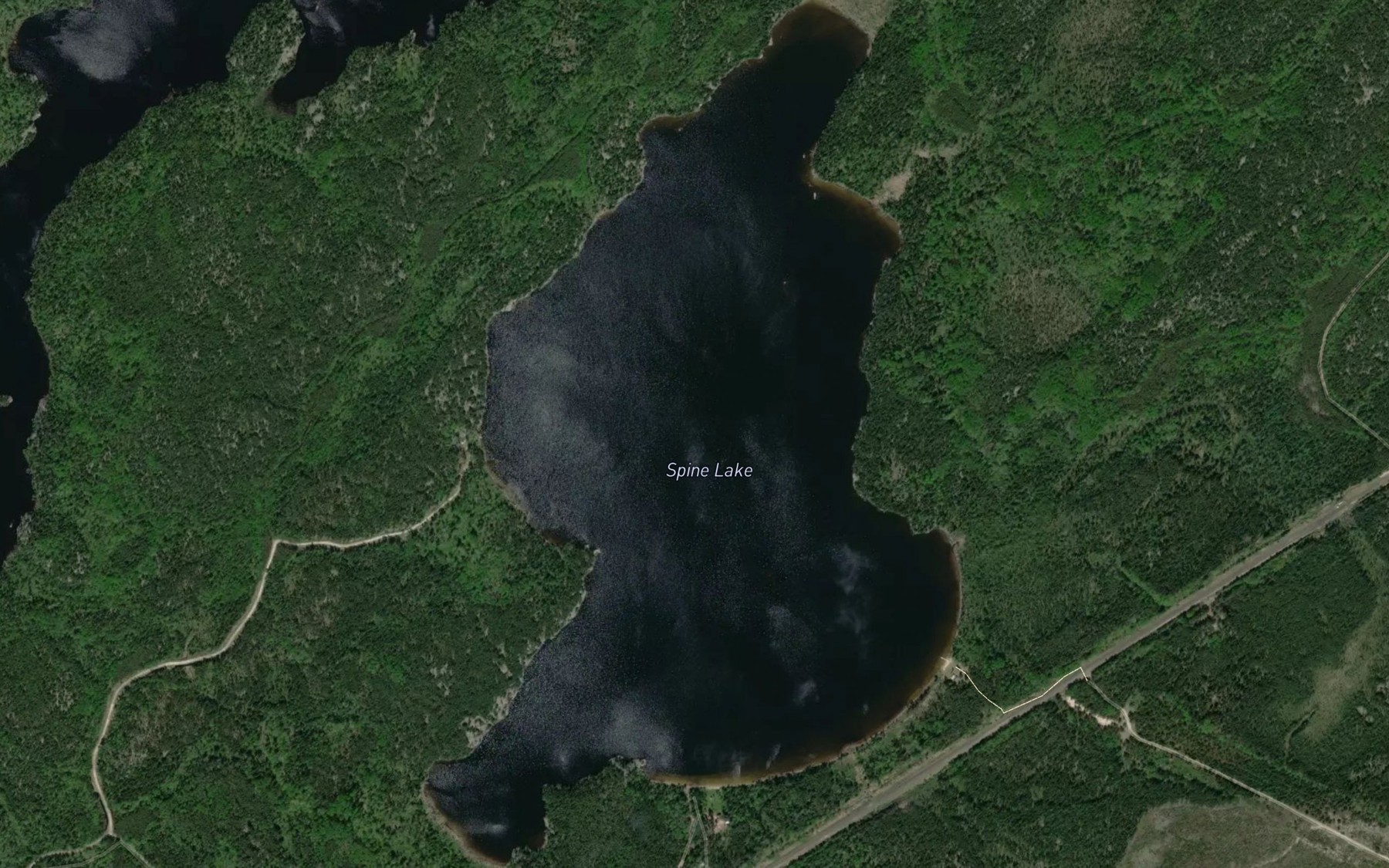Satellite map of the Spine Lake