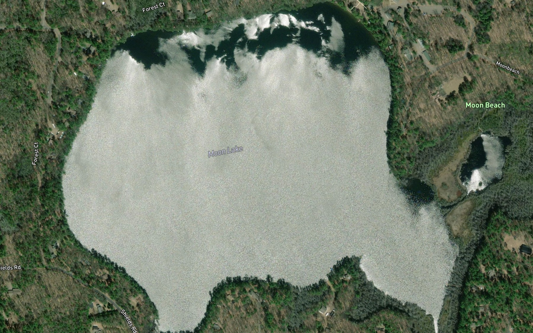 Satellite map of the Moon Lake