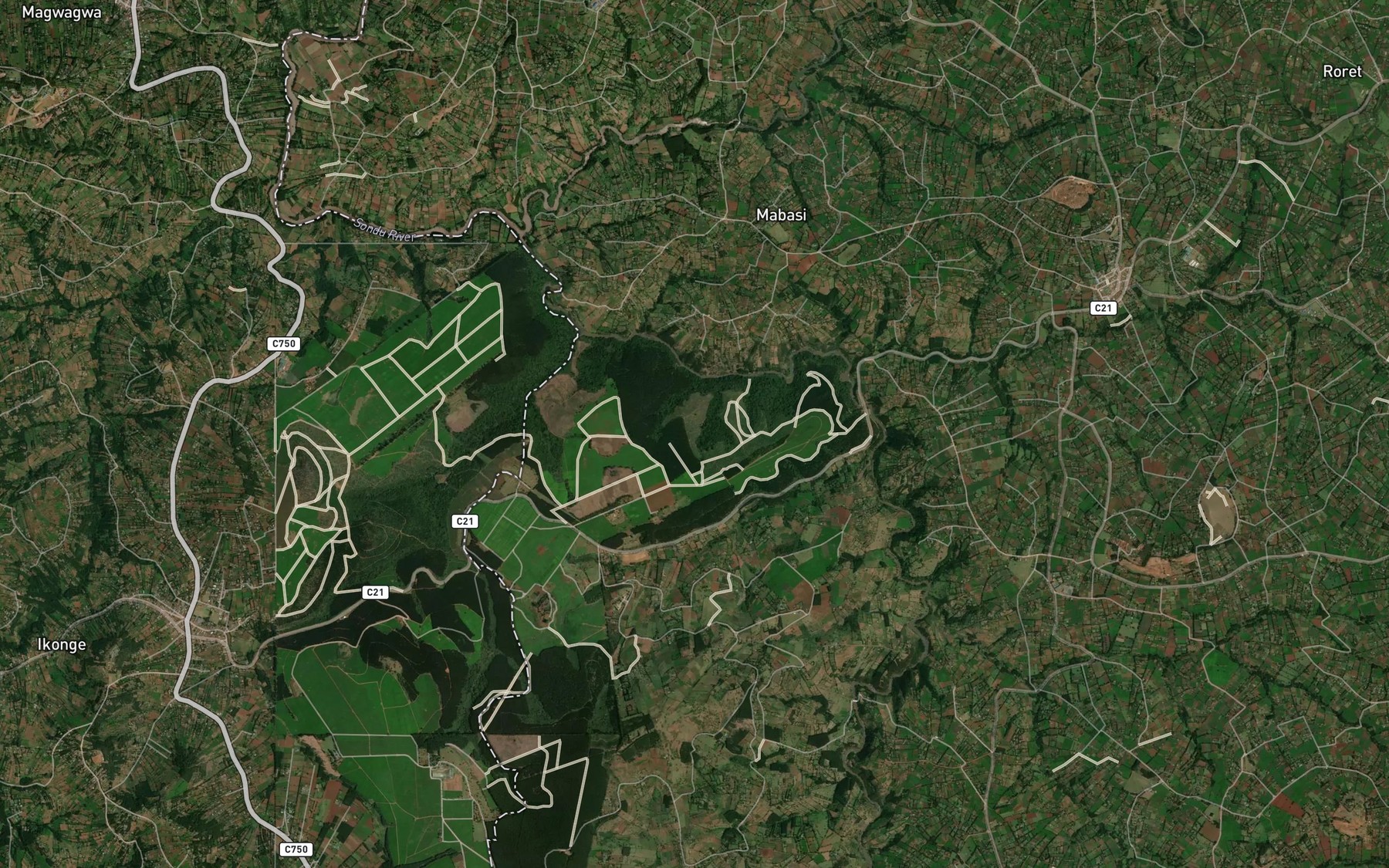 Satellite map of the Thoimbili