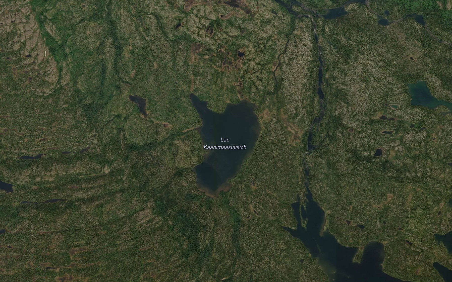 Satellite map of the Lac Kanimasusich