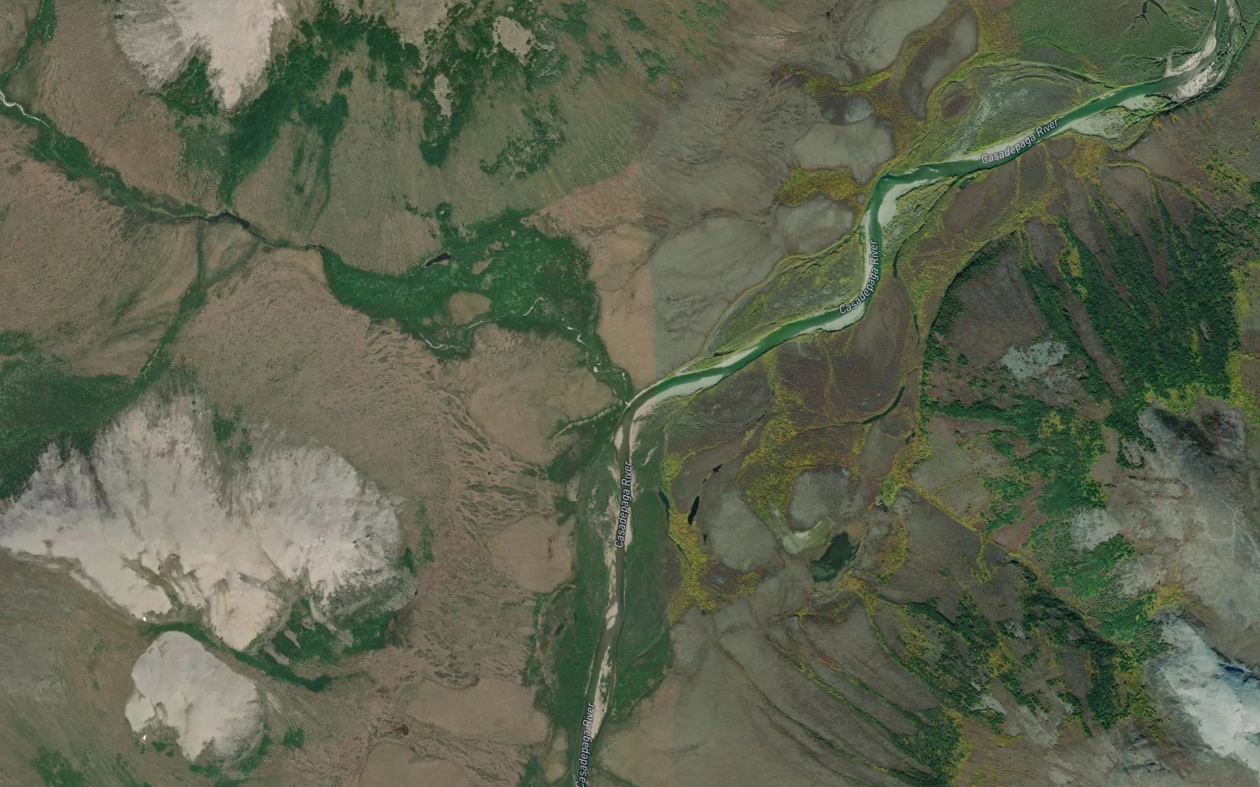 Satellite map of the Bonanza Creek