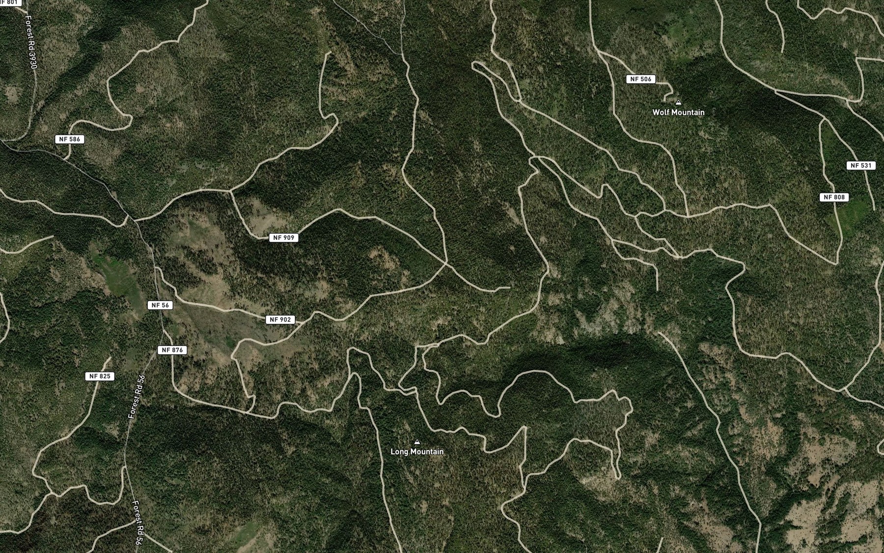Satellite map of the Milk Spring