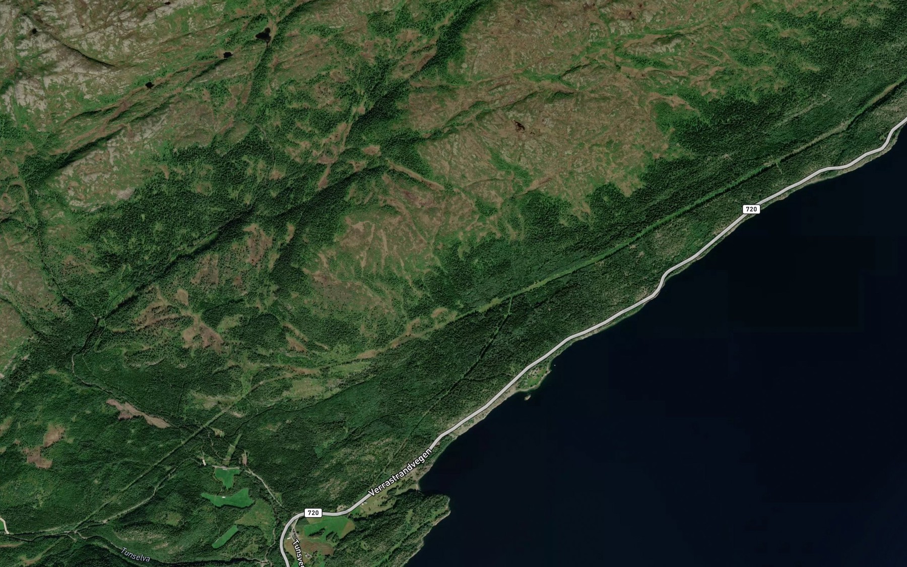 Satellite map of the Nygardsbekken