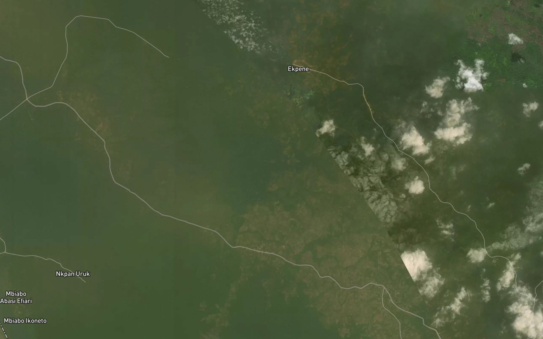 Satellite map of the Eyen Okpokong