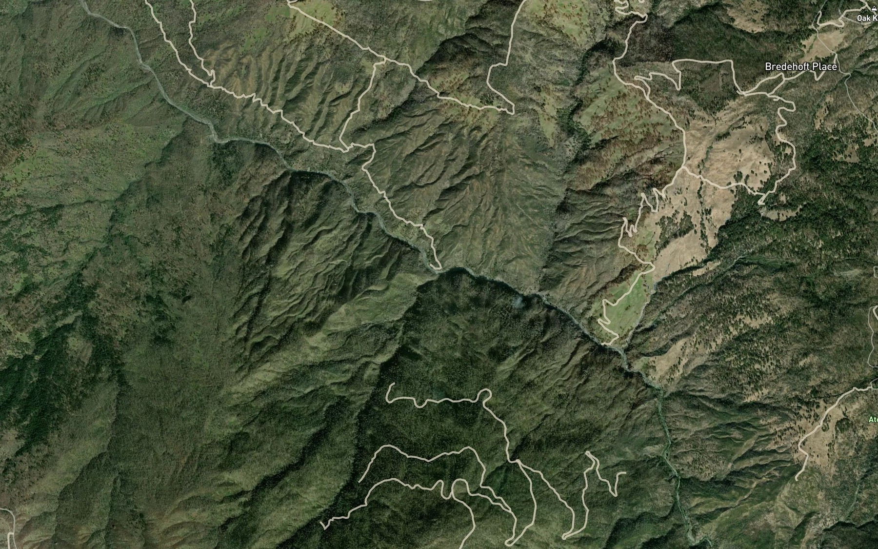 Satellite map of the Mississippi Creek
