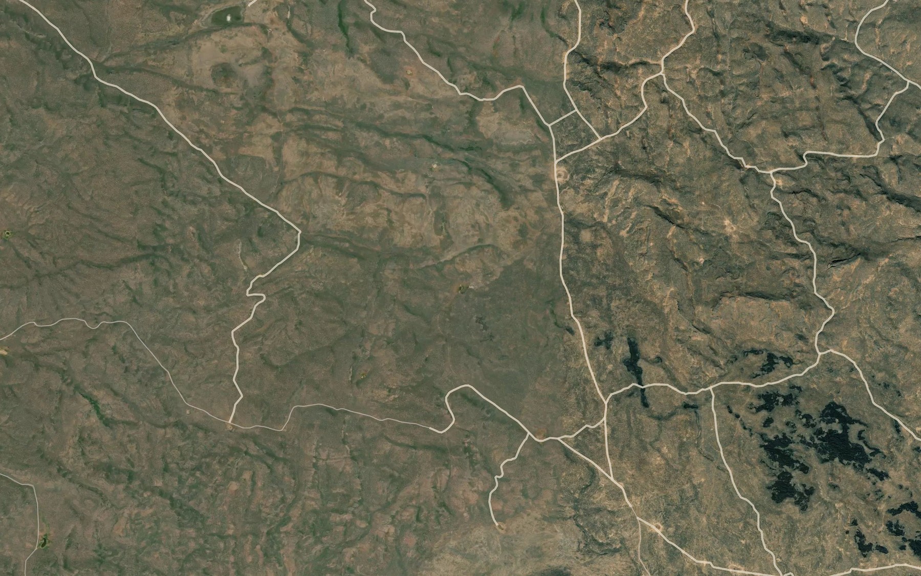 Satellite map of the Cougar Reservoir