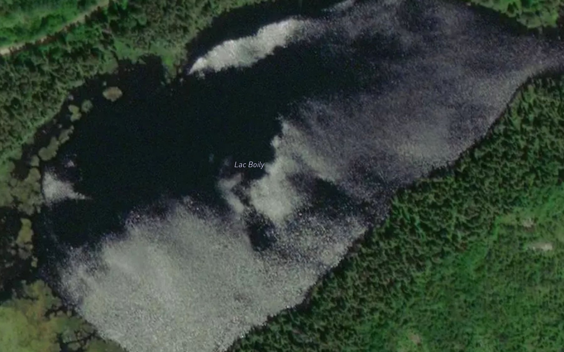 Satellite map of the Lac Boily