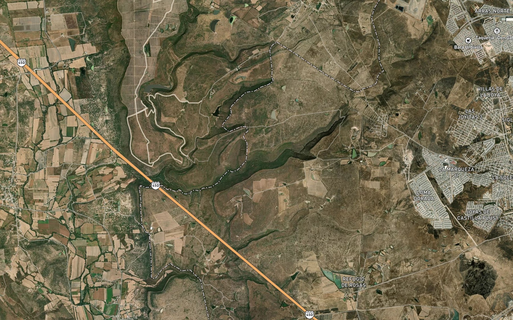 Satellite map of the Malpaso
