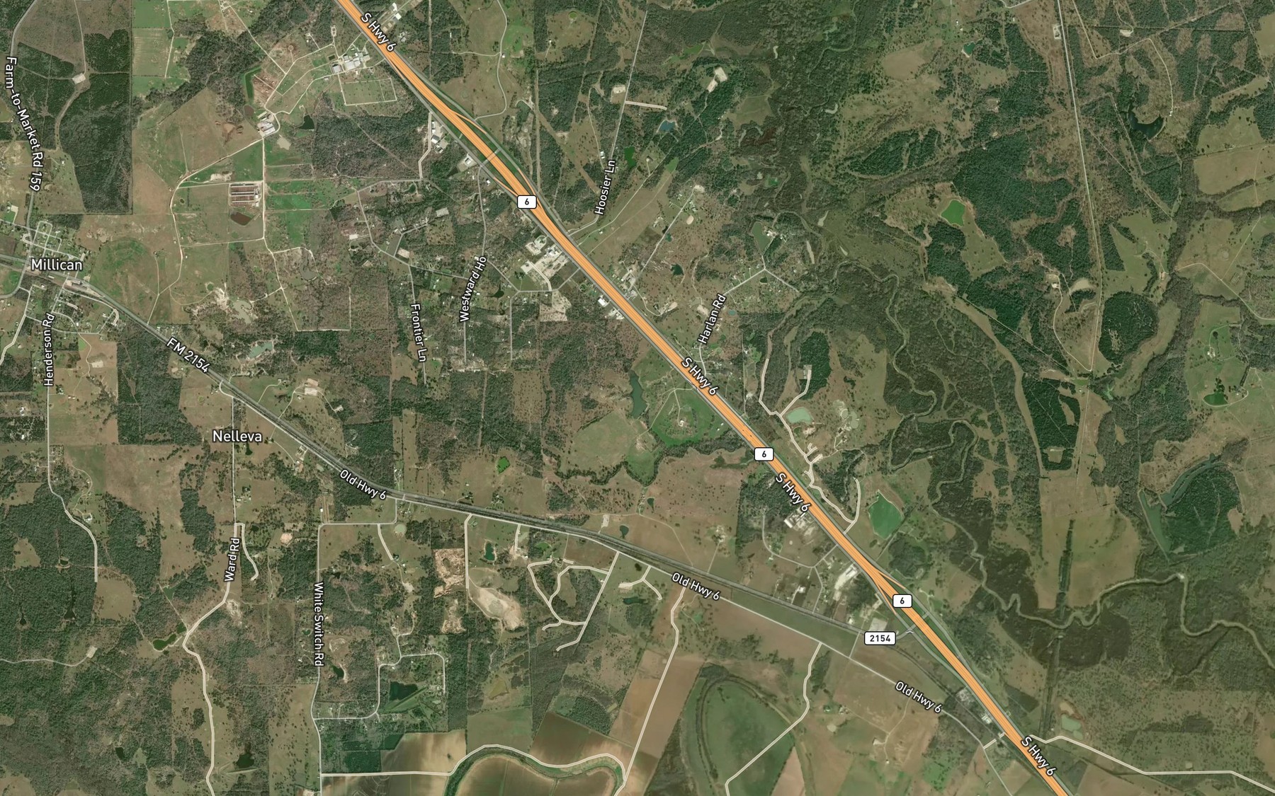 Satellite map of the Rotello Lake