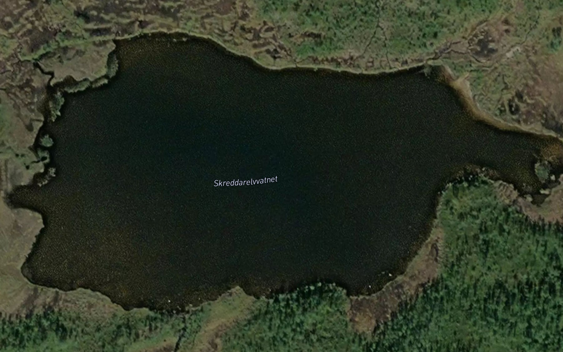 Satellite map of the Skreddarelvvatnet