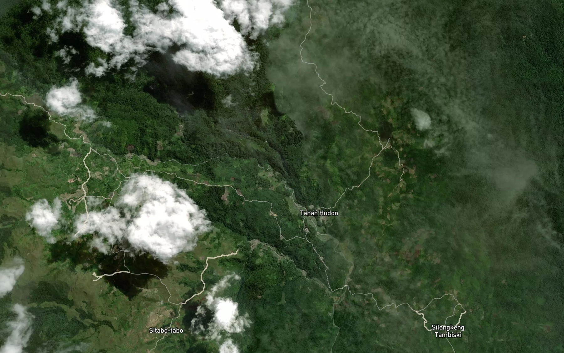 Satellite map of the Aek Jombak Toba