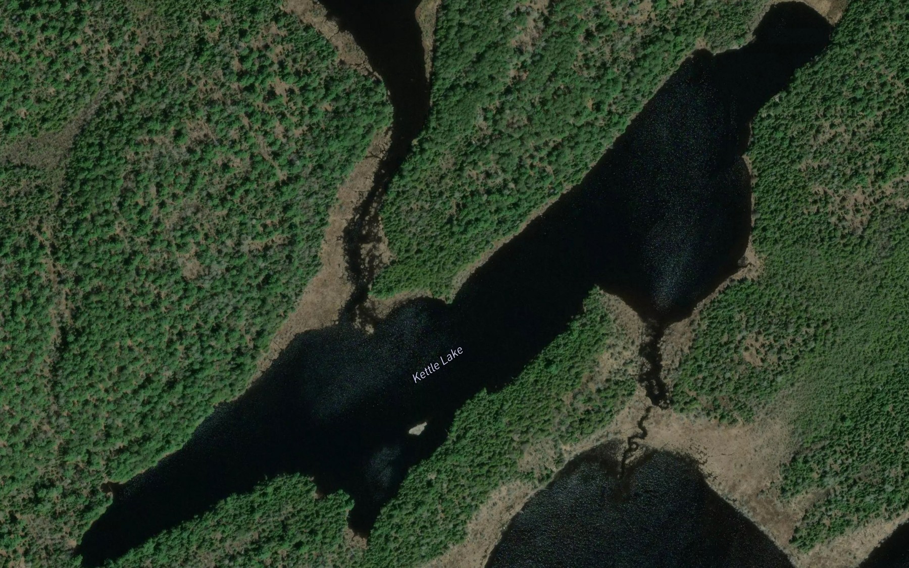 Satellite map of the Kettle Lake