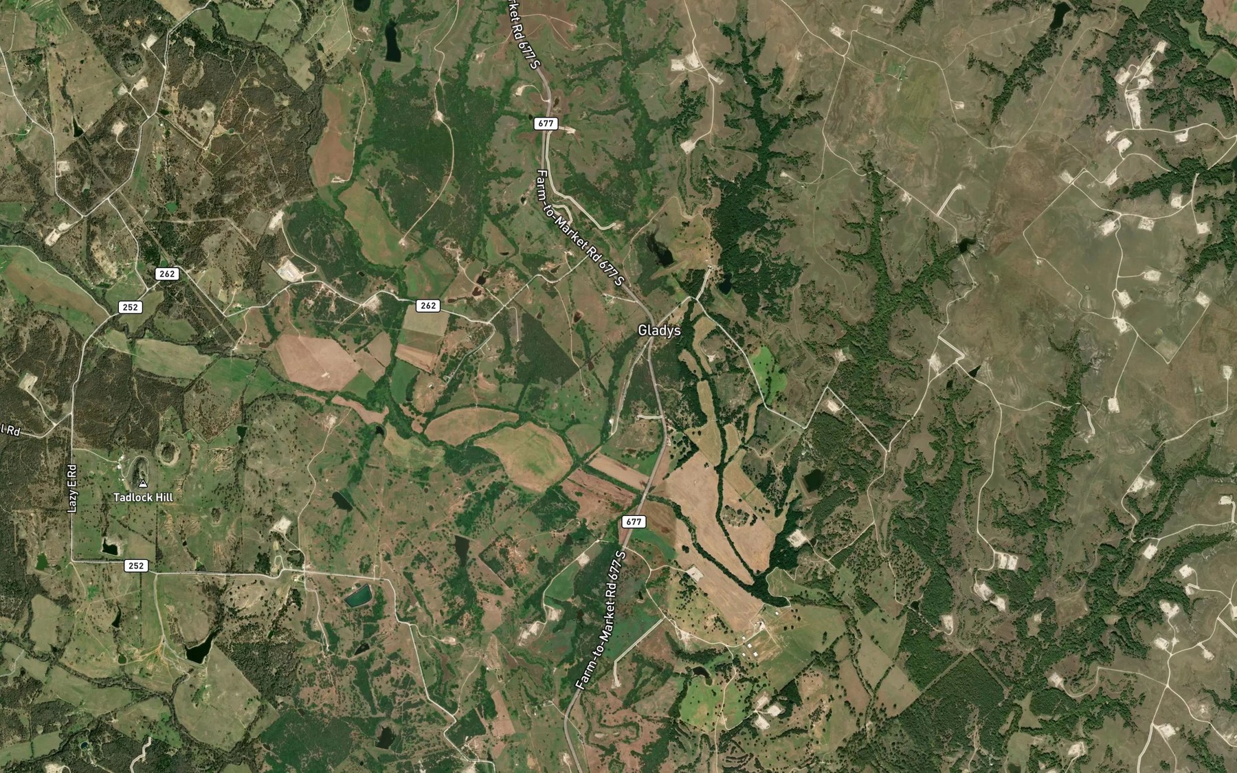 Satellite map of the Soil Conservation Service Sediment Control Structure 106 Reservoir