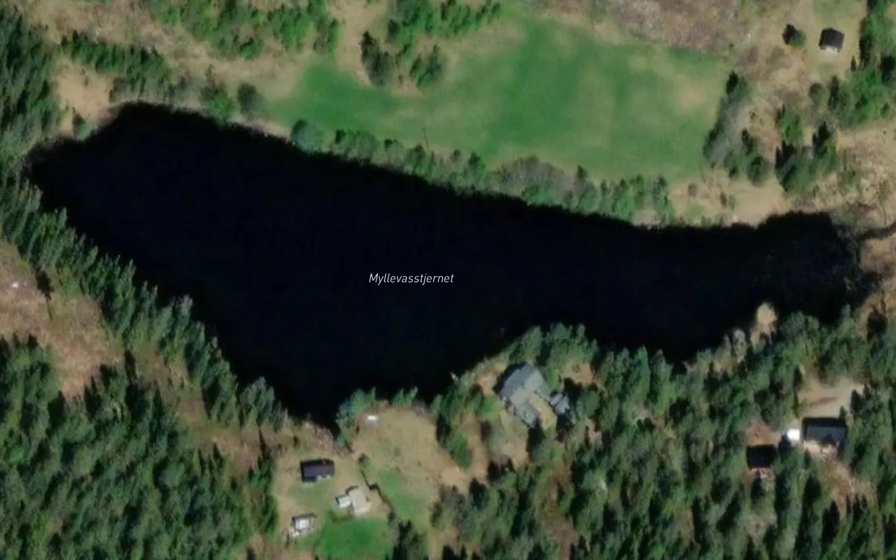 Satellite map of the Milevatnet