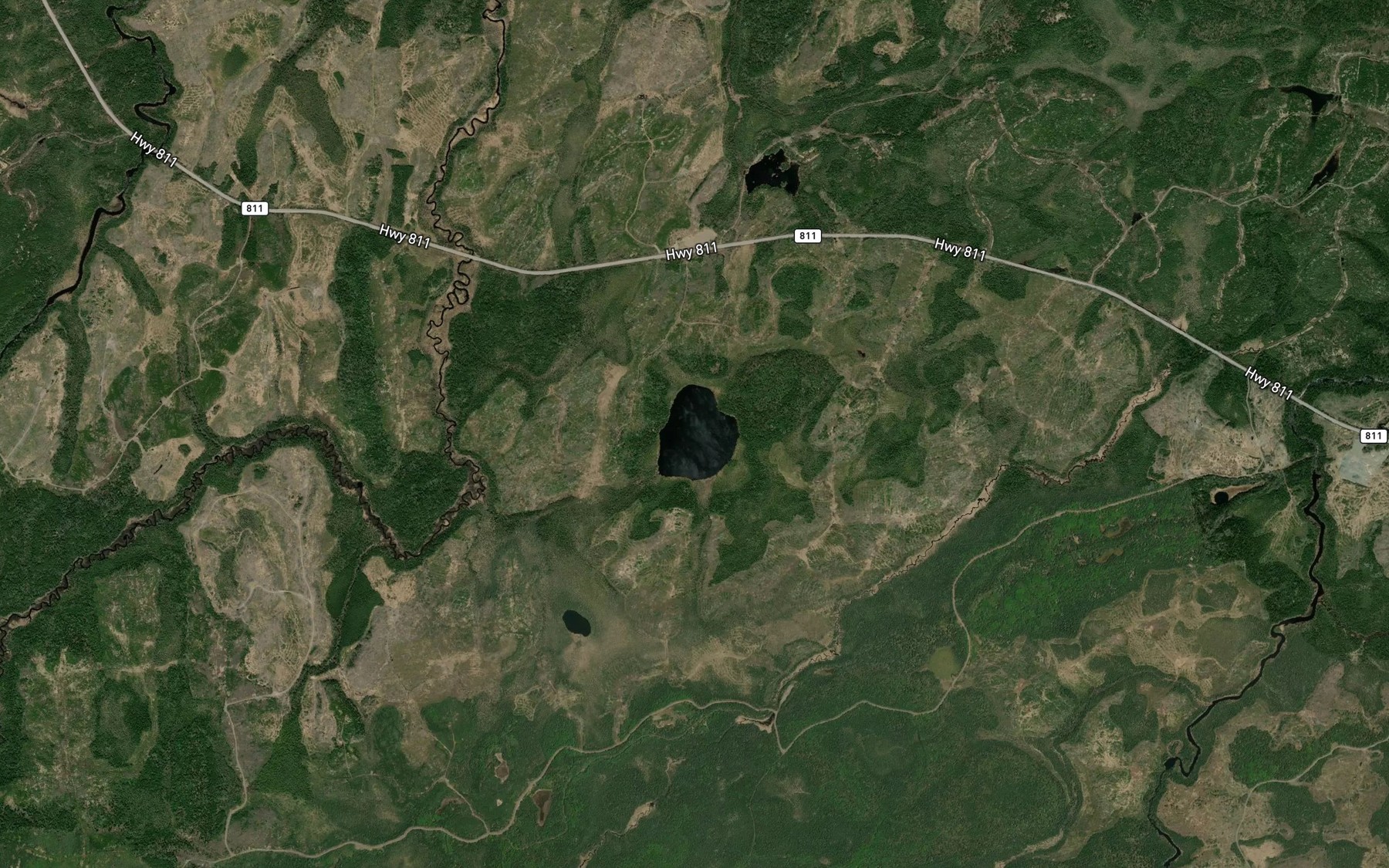 Satellite map of the Gillin Lake