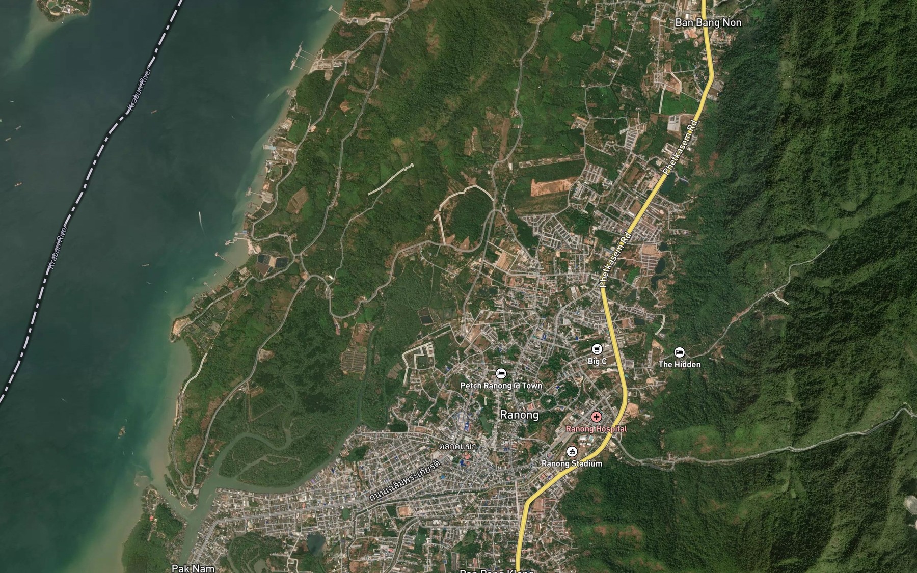 Satellite map of the Khlong Bang Non