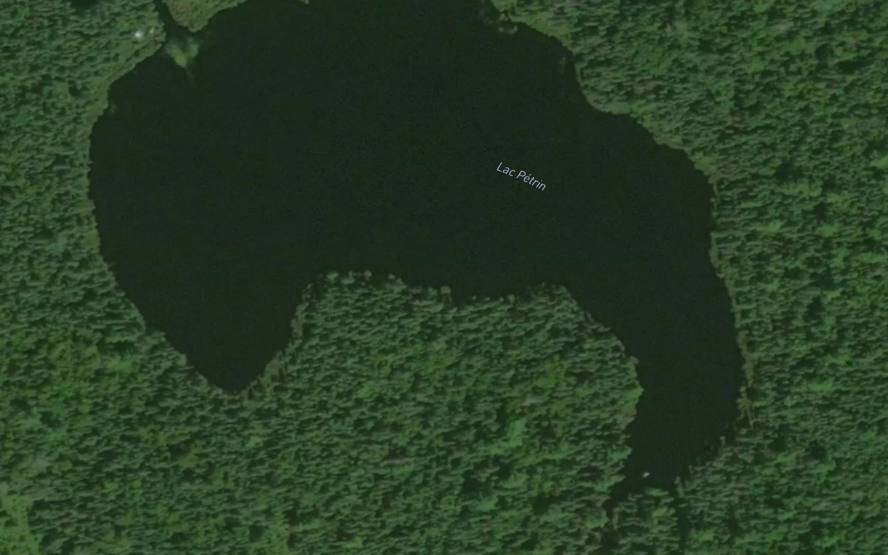 Satellite map of the Lac Petrin