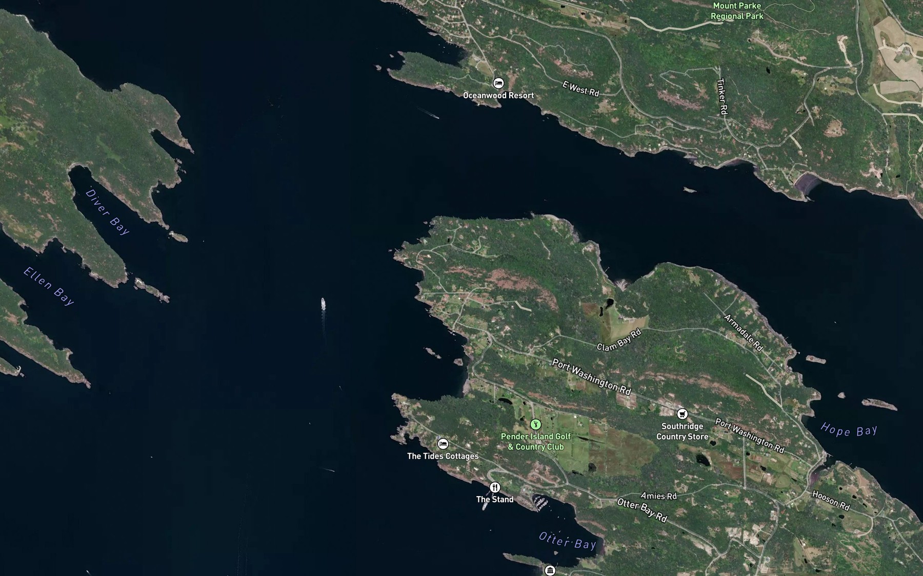 Satellite map of the Grimmer Bay
