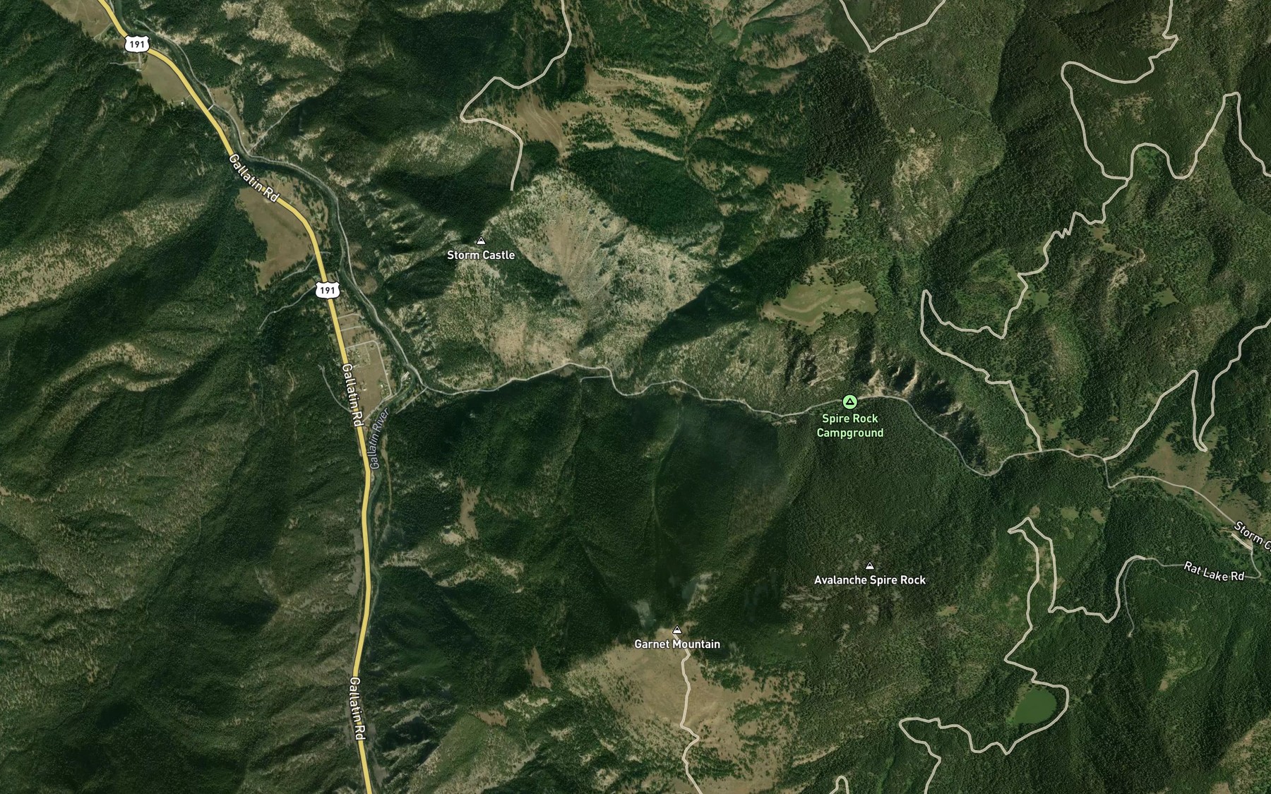Satellite map of the Purdy Creek