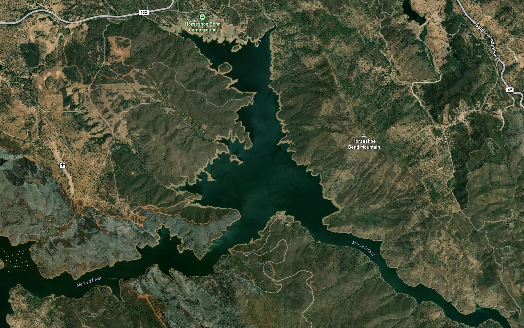 Satellite map of the Horseshoe Bend