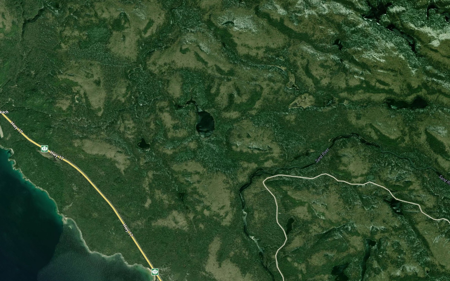 Satellite map of the Boggy Pond