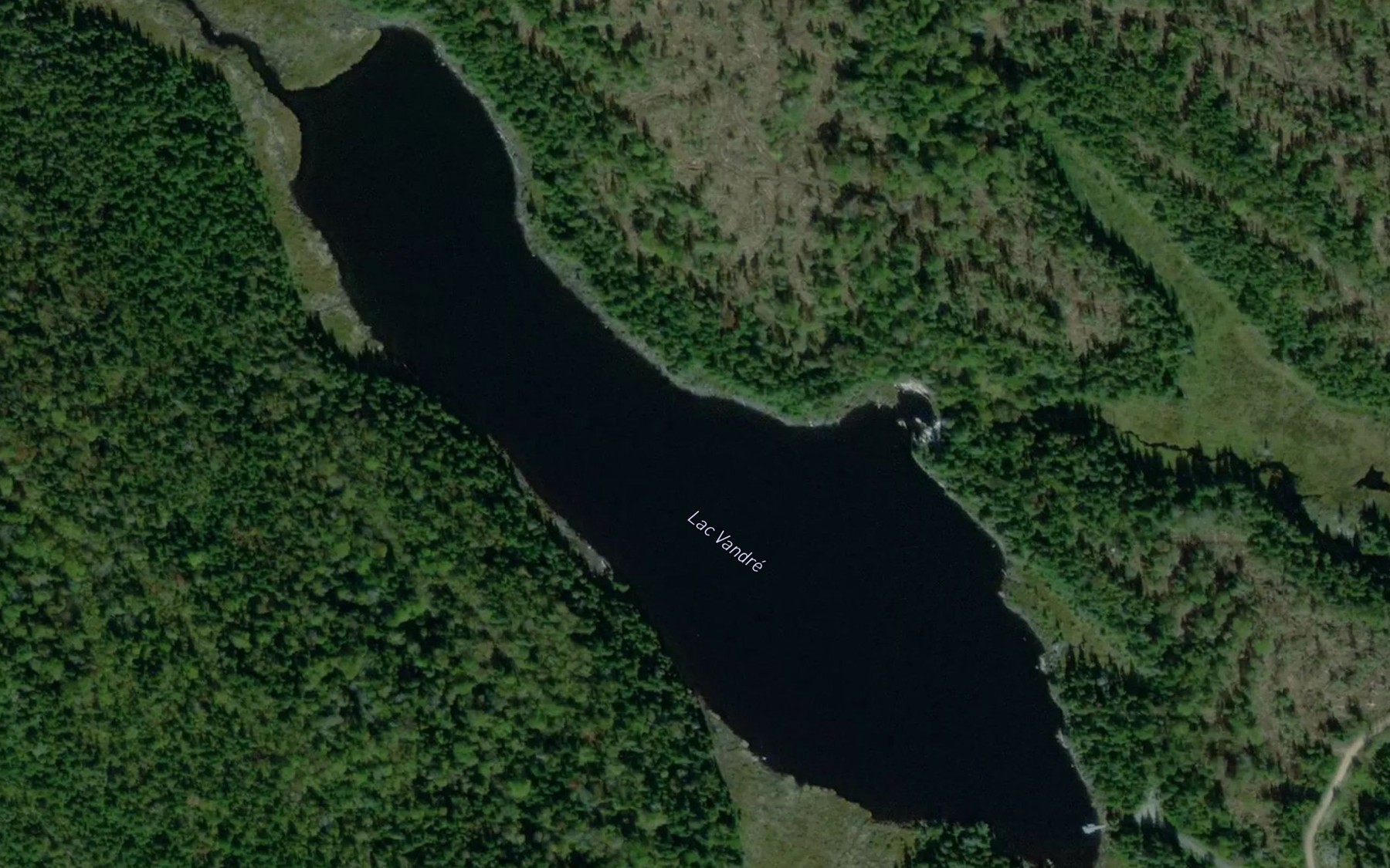 Satellite map of the Lac Vandre