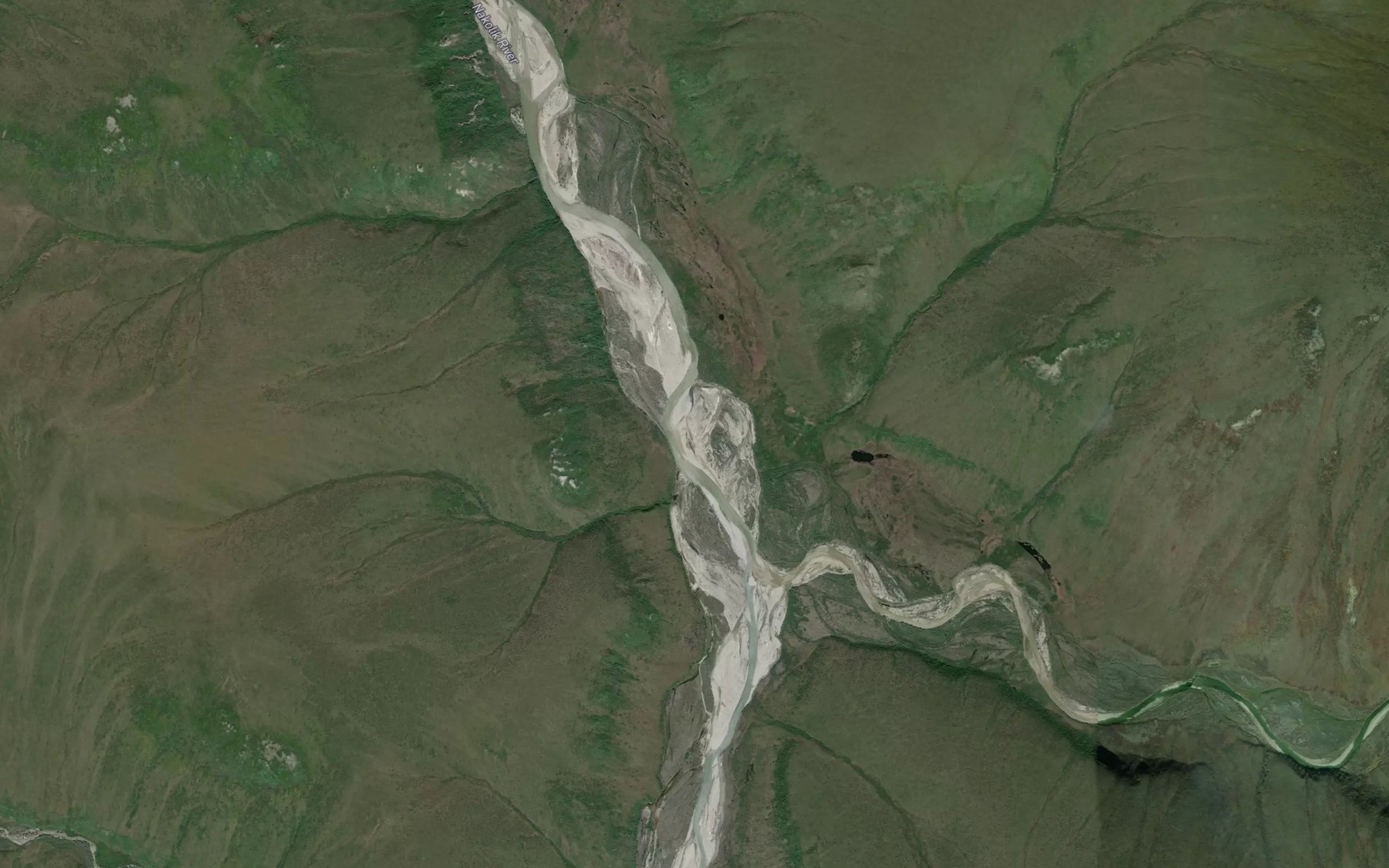 Satellite map of the Nakolikurok Creek