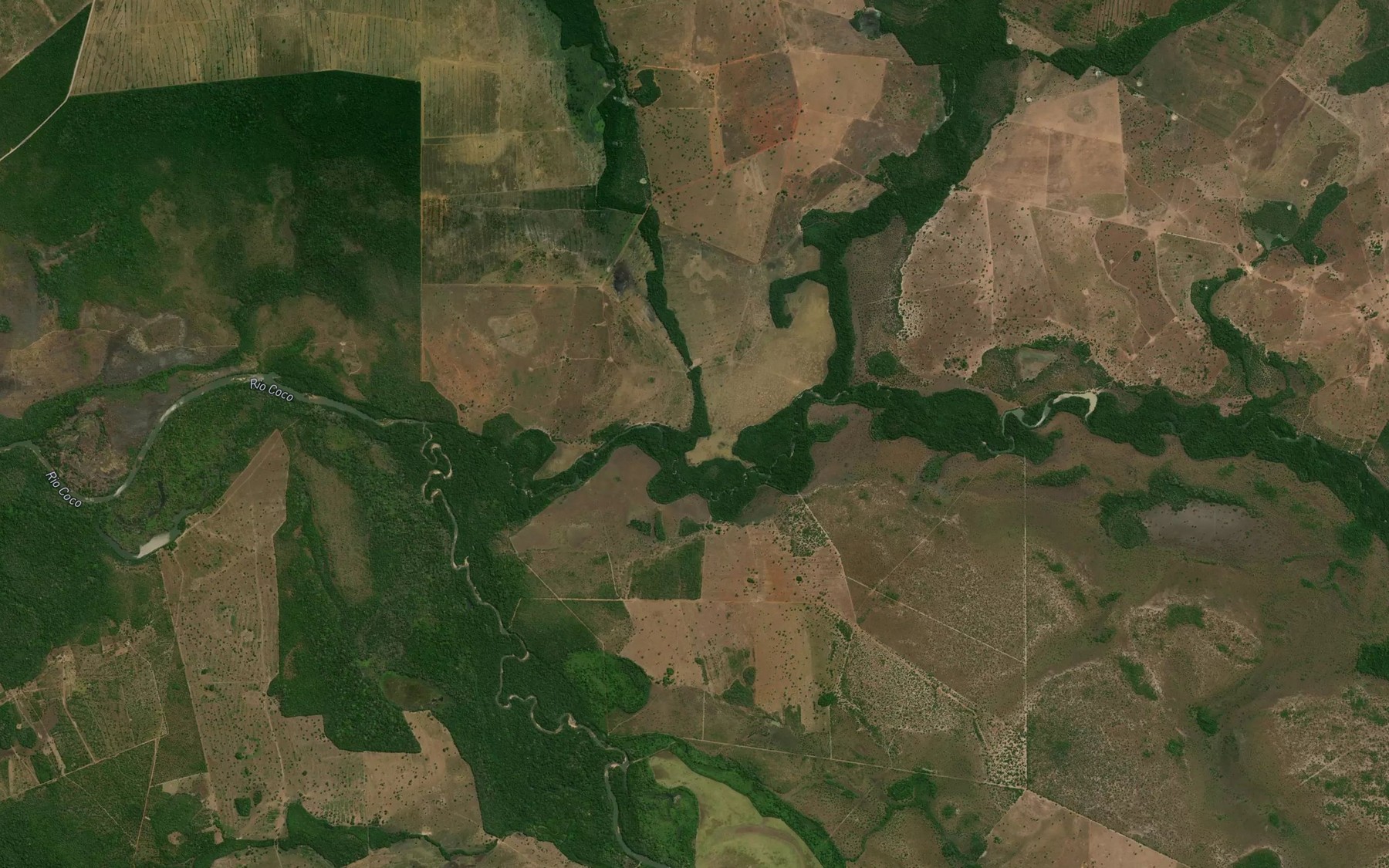 Satellite map of the Corrego Roxo