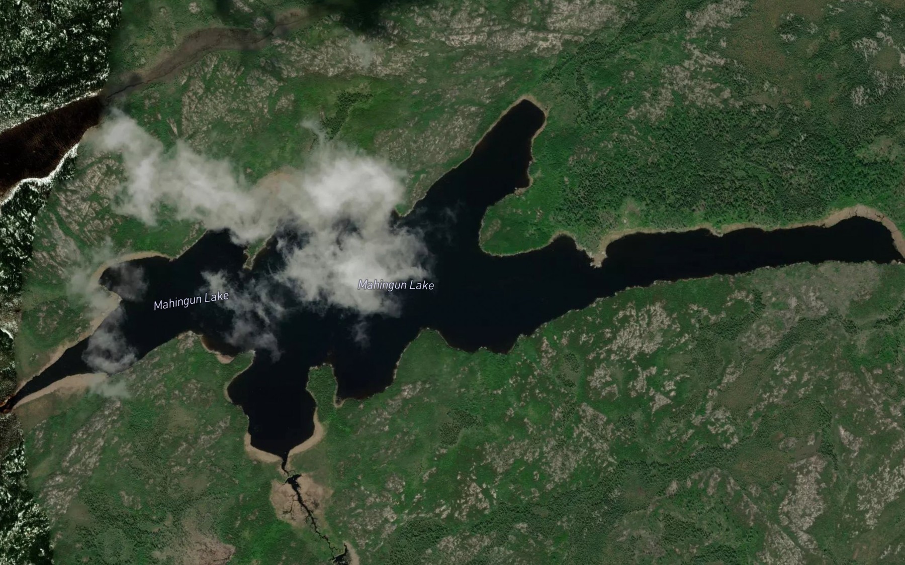 Satellite map of the Mahingun Lake