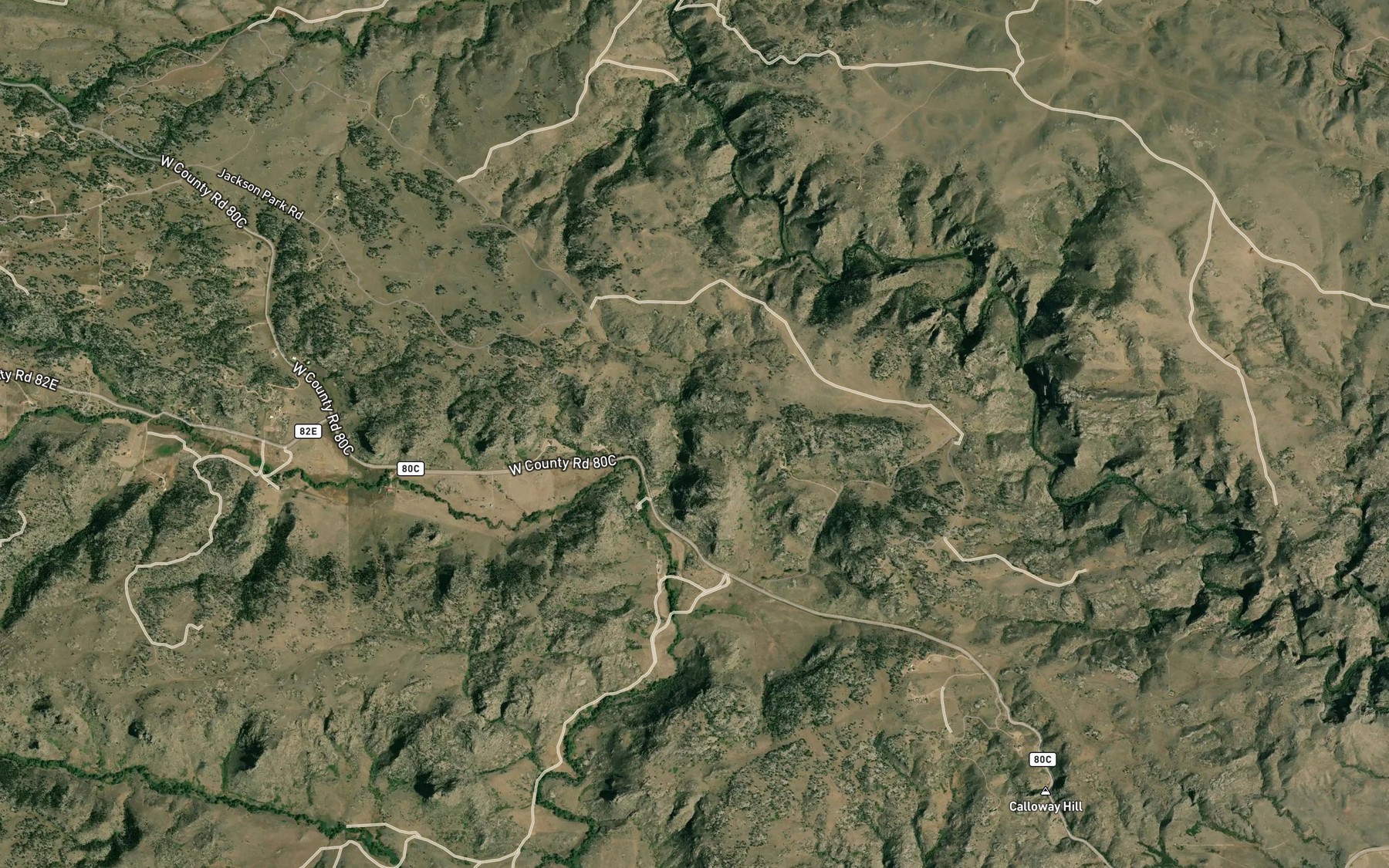 Satellite map of the Sixmile Creek