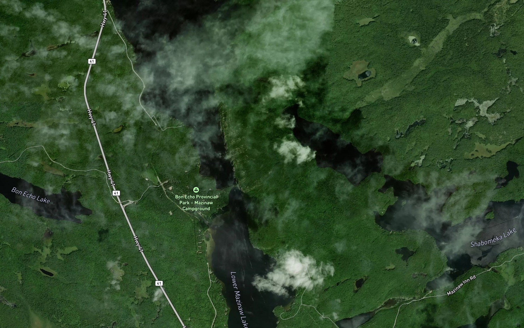 Satellite map of the The Narrows