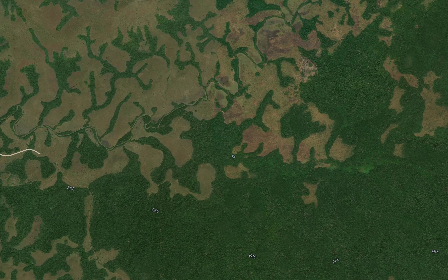 Satellite map of the Ya