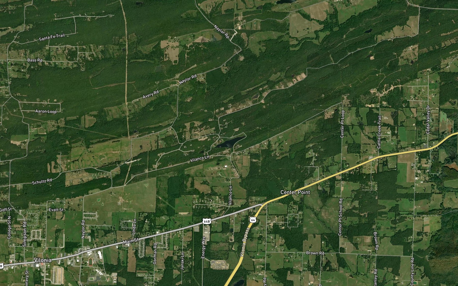Satellite map of the Williams Lake