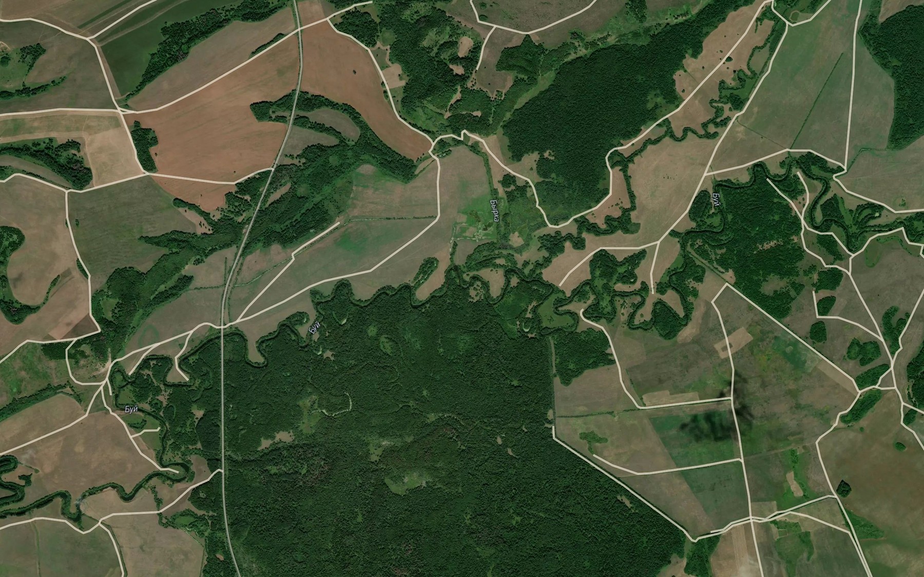 Satellite map of the Byrka
