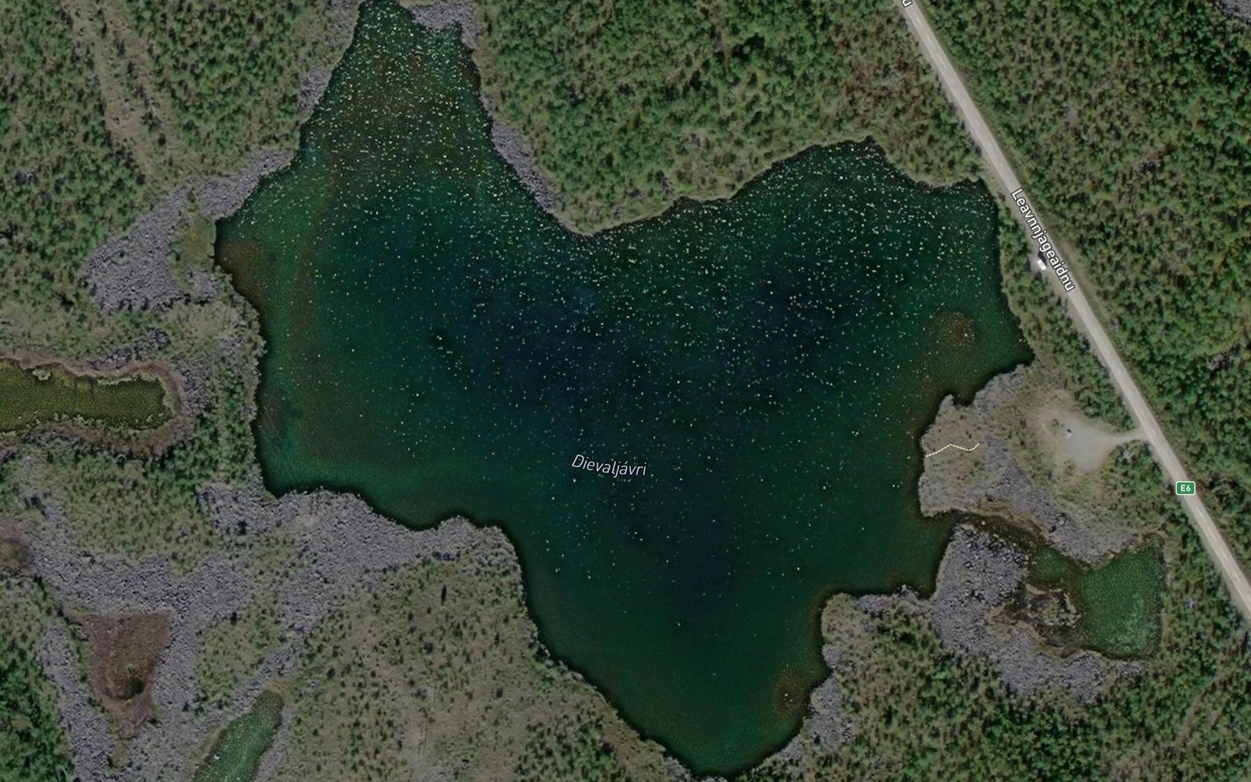 Satellite map of the Dievaljavri