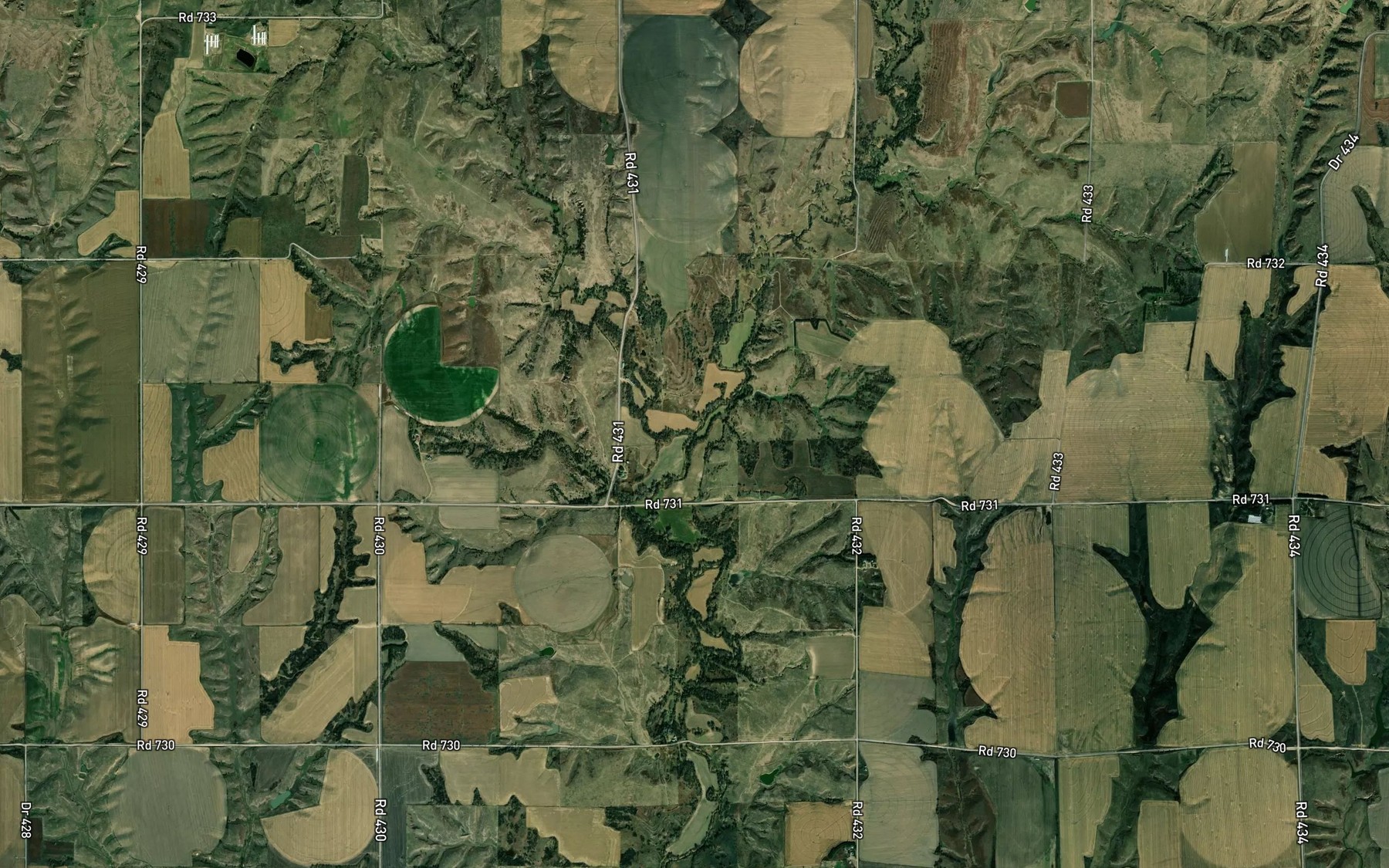 Satellite map of the East Branch Turkey Creek
