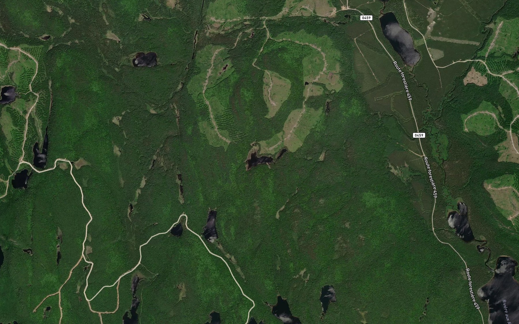 Satellite map of the Lac de la Cime