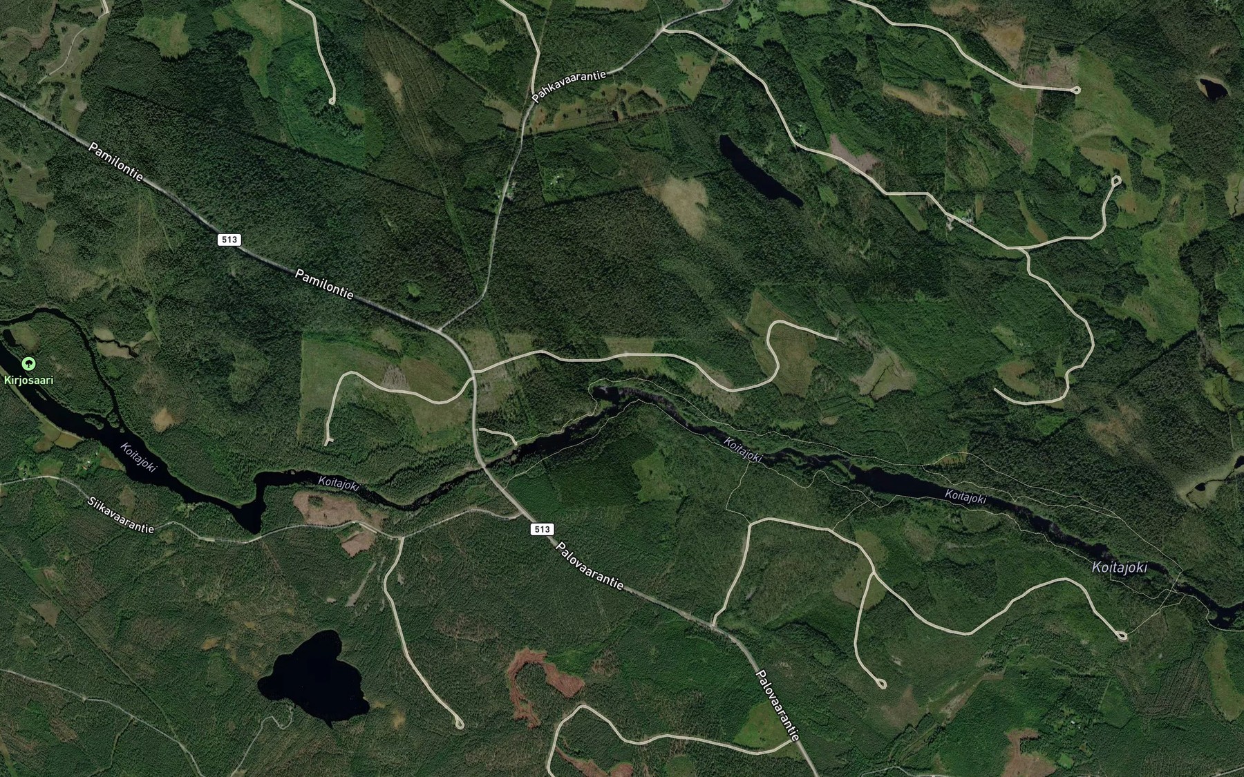 Satellite map of the Kuusamonpyorre