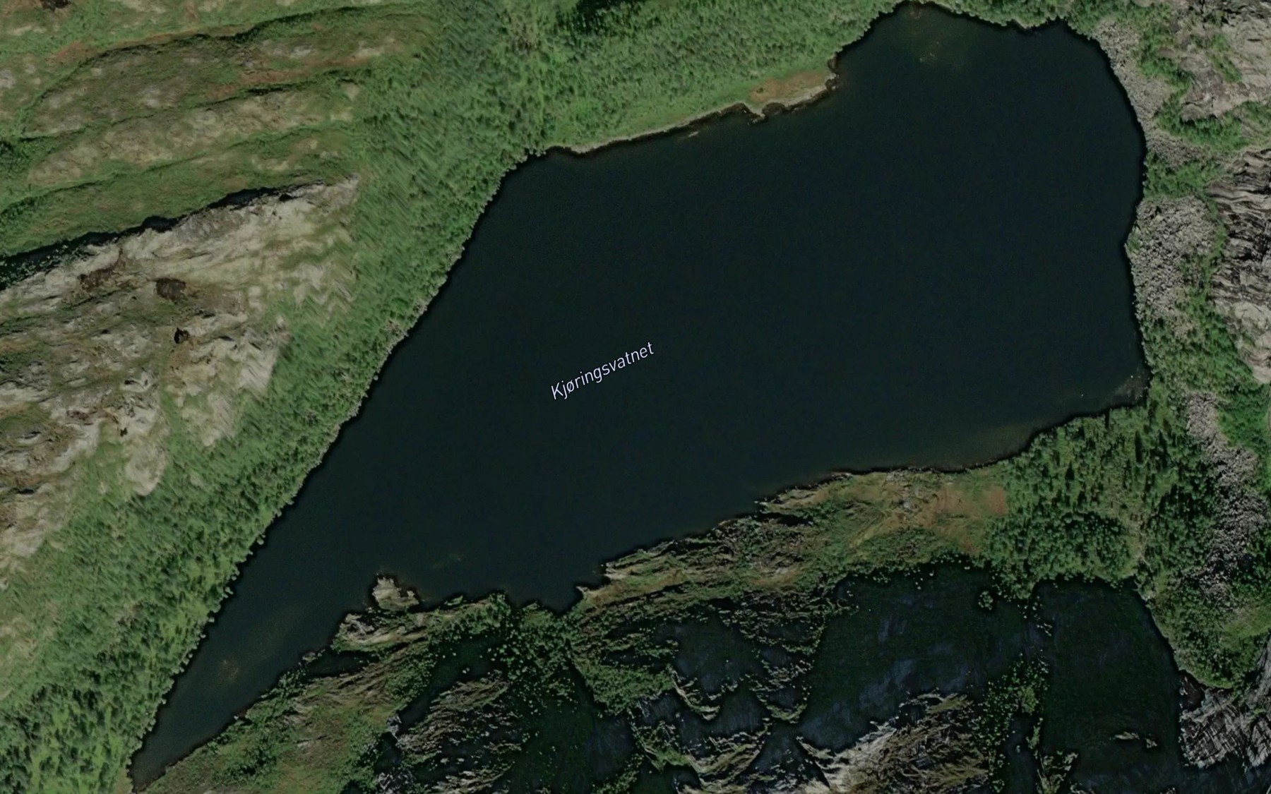 Satellite map of the Kjoringsvatnet