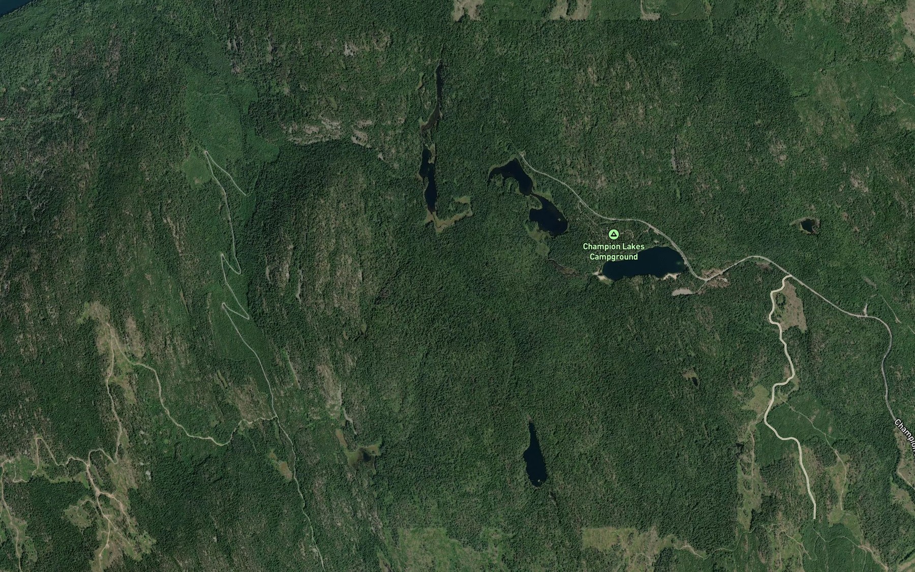 Satellite map of the Kearns Creek