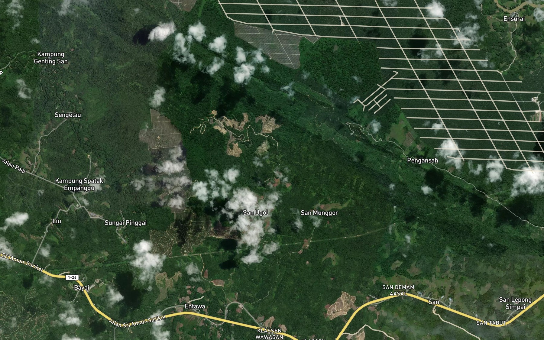 Satellite map of the Sungai Benggang
