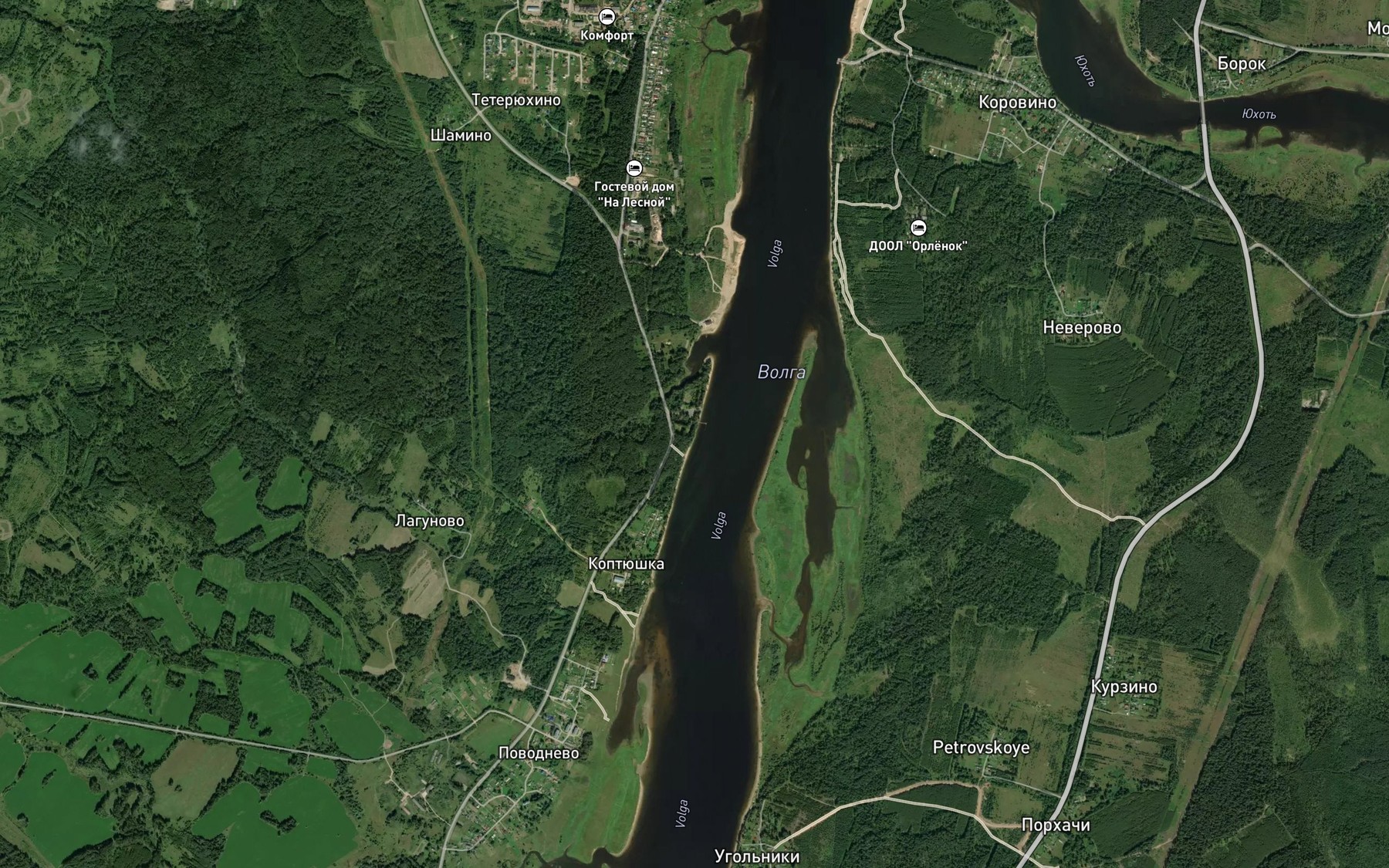 Satellite map of the Rodilovka