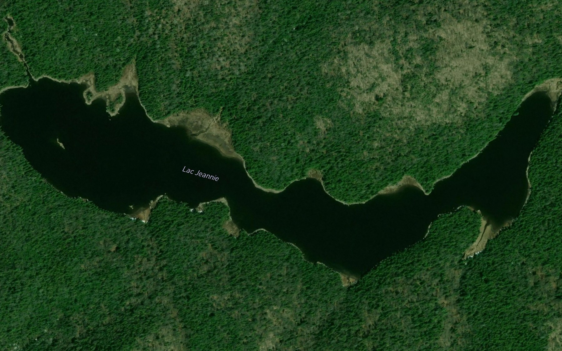 Satellite map of the Lac Jeannie