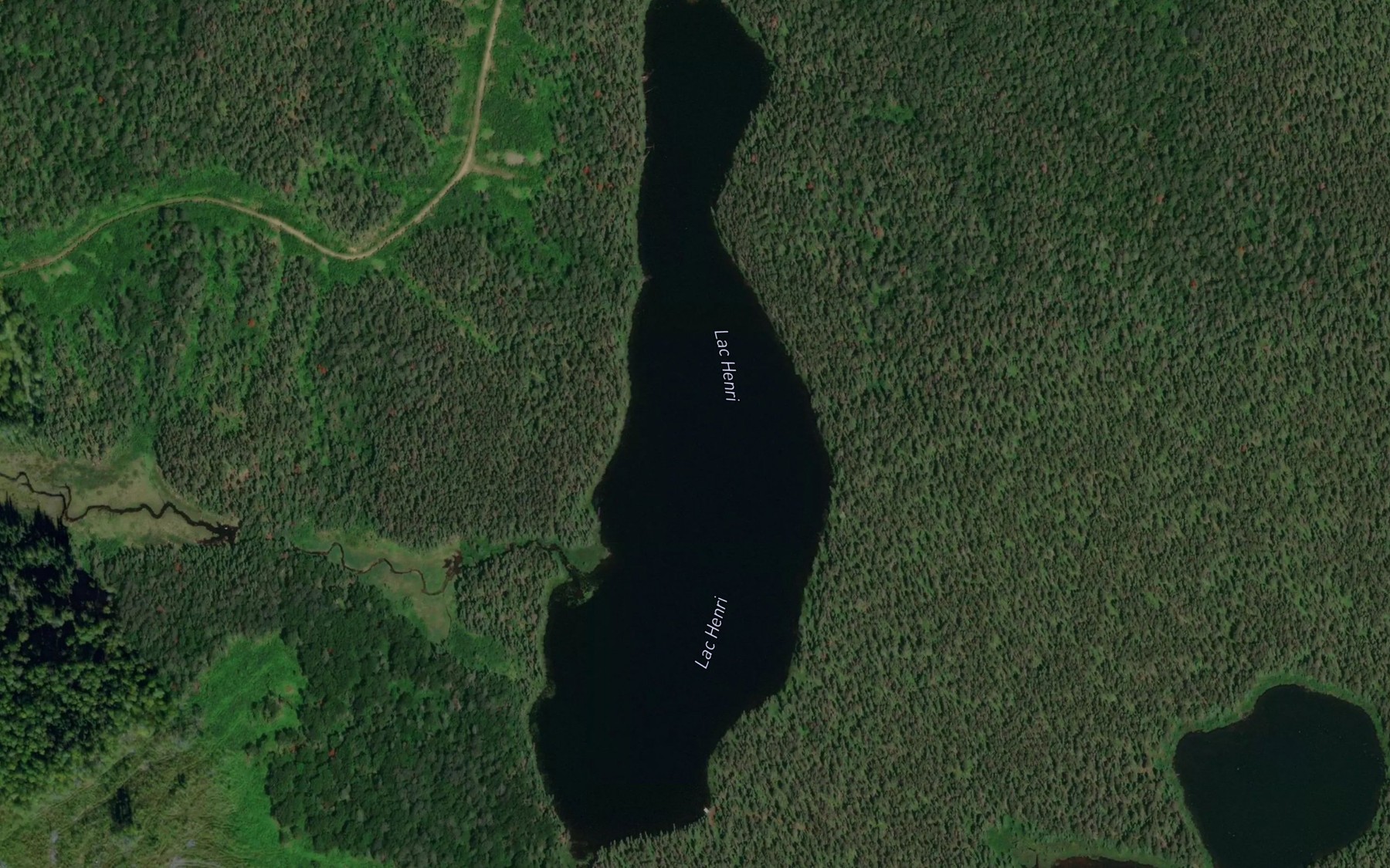 Satellite map of the Lac Henri