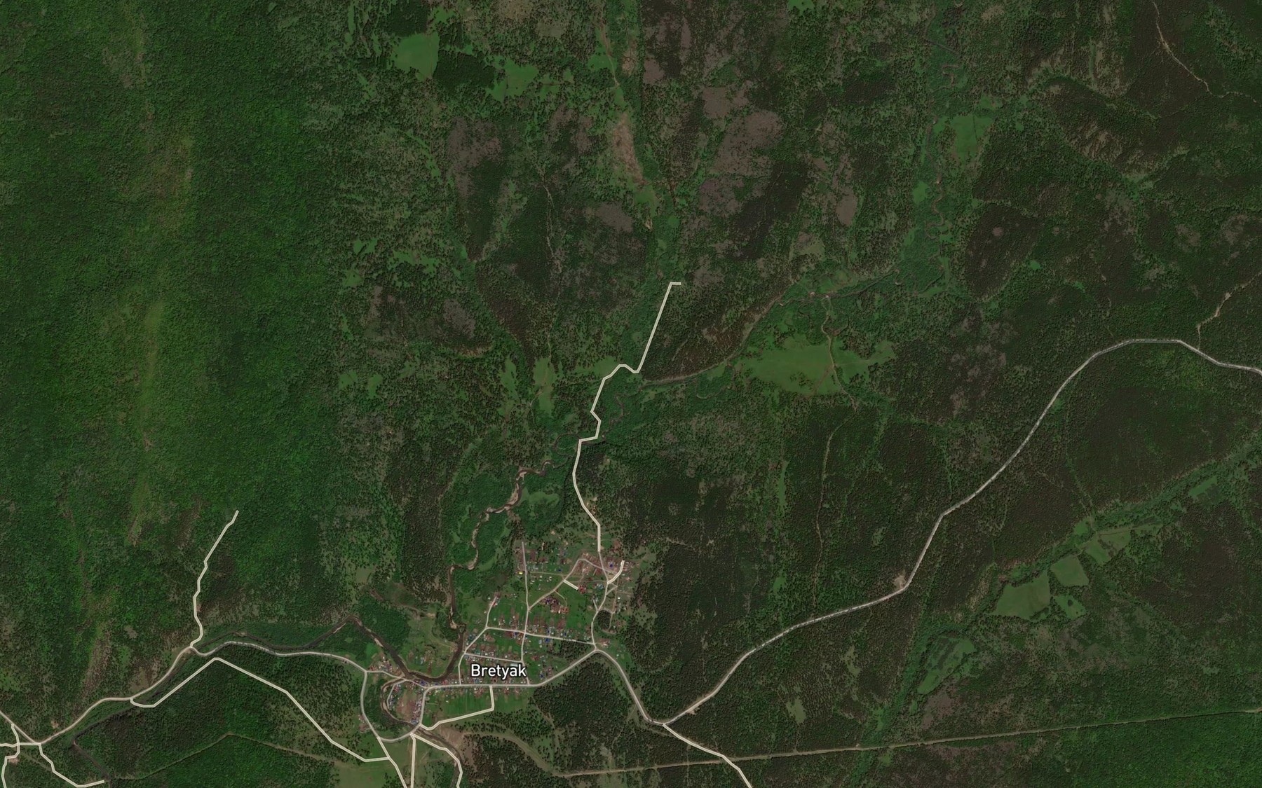 Satellite map of the Kudashka